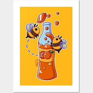 Orange Soda Bees Posters and Art